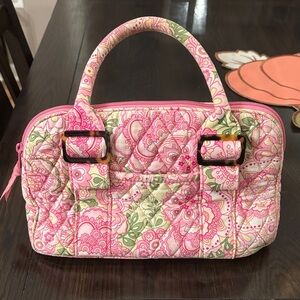 Floral Pink Quilted Handbag